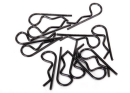 Body clips, black (12) (standard size )
