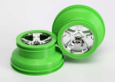 Wheels, SCT, chrome, green beadlock