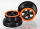 Wheels, SCT black, orange beadlock st yle, dual profile (2.2 outer, 3.0 i nner) (4WD f/r, 2WD rear) (2)