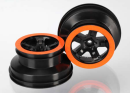 Wheels, SCT black, orange beadlock st yle, dual profile...