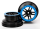 Wheels, SCT Split-Spoke, black, blue beadlock style, dual profile (2.2 ou ter, 3.0 inner) (2WD front) (2)