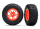 Tires & wheels, assembled, glued (SCT Split-Spoke orange wheels, SCT off-r oad racing tires, foam inserts) (2) (
