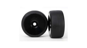 Tires & wheels assembled/glued REAR (black, dished, slick)(S1)(2)