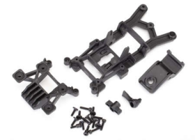 Body mounts, front & rear/ 3x12mm CS (4)/ 3x12mm shoulder screw (2)/ 3x10m m flat-head machine screw (8)/ 3x12mm