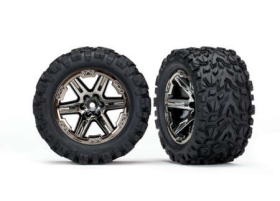 Tires & wheels, assembled, glued (2.8 ) (RXT black chrome wheels, Talon Ex treme tires, foam inserts) (2) (TSM r