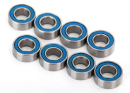 Ball bearings, blue rubber sealed (4x 8x3mm) (8)