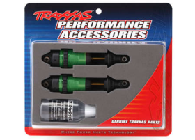 Shocks, GTR long green-anodized, PTFE -coated bodies with TiN shafts (fully assembled, without springs) (2)