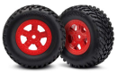 Tires and wheels, assembled, glued (S CT red wheels, SCT...