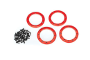 Beadlock rings, red (2.2) (aluminum) (4)/ 2x10 CS (48)