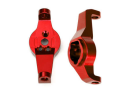 Caster blocks, 6061-T6 aluminum (red- anodized), left and...