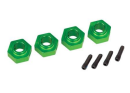 Wheel hubs, 12mm hex, 6061-T6 aluminu m (green-anodized)...