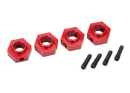 Wheel hubs, 12mm hex, 6061-T6 aluminu m (red-anodized)...