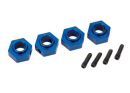 Wheel hubs, 12mm hex, 6061-T6 aluminu m (blue-anodized)...
