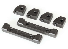 Mounts, suspension arms (front & rear ) (4)/ hinge pin retainers (2)