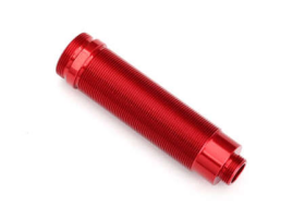 Body, GTR shock, 64mm, aluminum (red- anodized) (front, threaded)