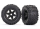 Tires & wheels, assembled, glued (bla ck wheels, Talon EXT tires, foam inse rts) (2) (17mm splined) (TSM rated)