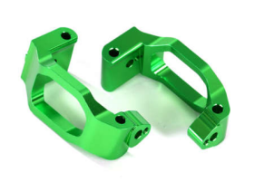 Caster blocks (c-hubs), 6061-T6 alumi num (green-anodized), left & right/ 4 x22mm pin (4)/ 3x6mm BCS (4)/ retaine