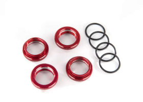 Spring retainer (adjuster), red-anodi zed aluminum, GT-Maxx shocks (4) (ass embled with o-ring)
