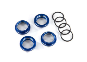 Spring retainer (adjuster), blue-anod ized aluminum, GT-Maxx shocks (4) (as sembled with o-ring)