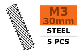 Revtec - Gewindestange - M3X30 - Stahl - 5 St