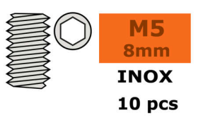 Revtec - Gewindestift - Innensechskant - M5X8 - Inox - 10 St