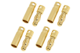 Revtec - Steckverbinder - 4.0mm - Goldkontakten - Short - Stecker + Buchse - 4 Paare