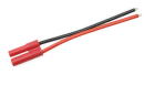 Revtec - Steckverbinder mit Kabel - 4.0mm - Goldkontakten - Buchse - 14AWG Silikon Kabel - 10cm - 1 St