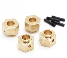 Radadapter Crawler 12mm HEX Messing 8mm Offset für Traxxas TRX-4 (4 Stk.)
