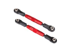 Camber links, front (TUBES red-anodiz ed, 7075-T6 aluminum, stronger than t itanium) (83mm) (2)/ rod ends, rear (
