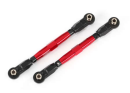 Toe links, front (TUBES red-anodized, 7075-T6 aluminum,...