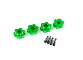 Wheel hubs, hex, aluminum (green-anod ized) (4)/ 4x13mm screw pins (4)