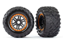 Tires & wheels, assembled, glued (bla ck, orange...