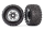 Tires & wheels, assembled, glued (bla ck, satin chrome beadlock style wheel s, Maxx MT tires, foam inserts) (2) (