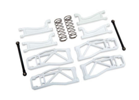 Suspension kit, WideMaxx, white (incl udes front & rear suspension arms, fr ont toe links, rear shock springs)