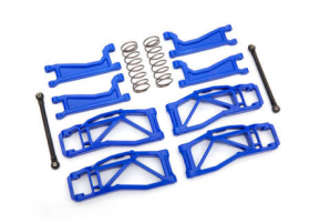 Suspension kit, WideMaxx, blue (inclu des front & rear suspension arms, fro nt toe links, rear shock springs)