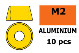 Revtec - Aluminium Unterlegscheibe - für M2 Zylinderkopfschrauben - AD=6mm - Gold - 10 St