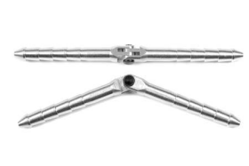 Revtec - Aluminium Stift-Scharniere - Du. 6x98mm - Montiert - 2 St