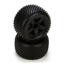 Rear Tire, Premount, Black Wheel (2)