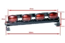 Lichtset 1:10 oder Monster Truck LED JR Stecker Dachleuchten Stange Typ A Rot