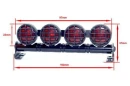 Lichtset 1:10 oder Monster Truck LED JR Stecker Dachleuchten Stange Typ B Rot