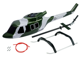 Microheli Airbrush Fiberglass Bell UH-1 Huey Scale /W Landing Gear - BLADE 230S / 230S V2