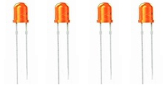 LED 3mm orange-diffus 4-19V (4 Stk.)