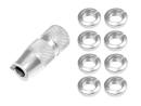 Aluminum Transmitter Switch Nuts (SILVER)For Spektrum DX...