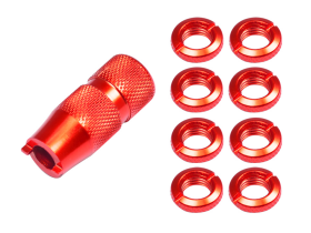 Aluminum Transmitter Switch Nuts (RED) For Spektrum DX Series