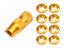 Aluminum Transmitter Switch Nuts (GOLD) For Spektrum DX Series