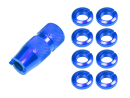 Aluminum Transmitter Switch Nuts (BLUE) For Spektrum DX Series
