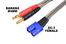 Revtec - Charge Lead Pro "Banana 4mm" - EC-3 Female - 40 cm - Flat silicone wire 14AWG