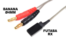 Charge Lead Pro "Banana 4mm" - FUT RX - 40 cm - Flat silicone wire 22AWG