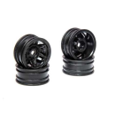 1.0 Rockster Wheels Black (4pcs): SCX 24