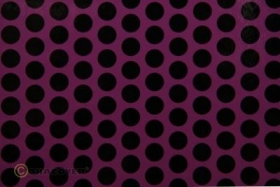 Oracover Fun 1 - (16mm Dots) Violet + Black ( Length : Roll 2m , Width : 60cm )